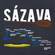 Mapa řeky Sázavy