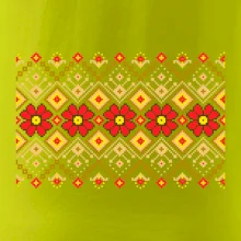 Ukrajinský vzor  - Červené květiny