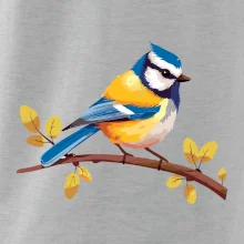 Sýkorka modřinka kreslená