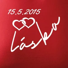 Mikina láska s datumem na rukávu