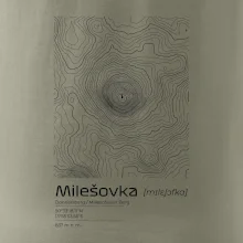 Milešovka - vrstevnice v obdélníku