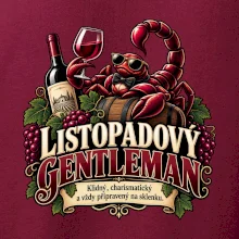 Listopadový gentleman se sklenkou červeného vína