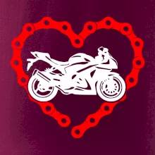 Moto srdce řetěz - supersport