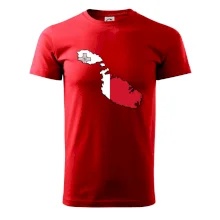 Mapa Malta s vlajkou