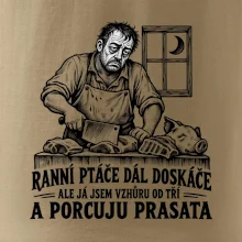 Řezník vzhůru od tří a porcuju prasata