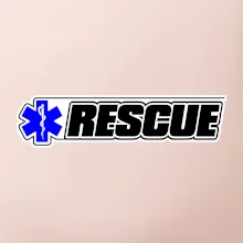 Záchranář rescue kříž modrý