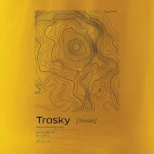 Trosky - vrstevnice v obdélníku