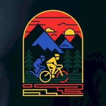 Cyklista na horách - logo
