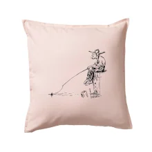 Kreslený rybář na pařezu