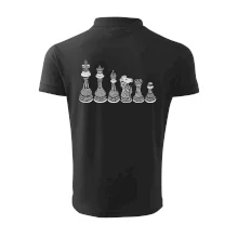 Šachové figurky v řadě - kreslené