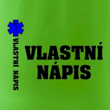 Hvězda života - vlastní nápis vpředu a vzadu