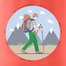 Barevný párový motiv na hory