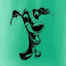 Černobílá karikatura chrt