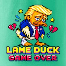 Trump lame duck pixel art game over