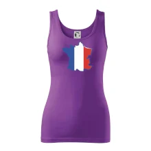 Francouzská vlajka mapa obrys