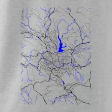 Jablonec nad Nisou - Mapa s vodními toky