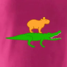 Kapybara na krokodýlovi (Moňas) Kapybara na krokodýlovi (Moňas)