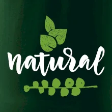 Natural - nápis v listech