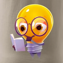 Žárovka přemýšlí nad knihou