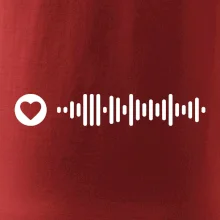 Zamilovaný Spotify kód na prsu