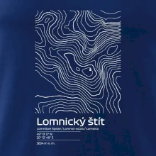 Lomnický štít - vrstevnice v obdélníku