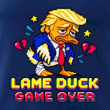 Trump lame duck pixel art game over