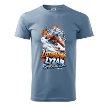 Listopadový lyžař král zasněžených svahů