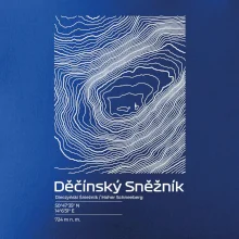 Děčínský Sněžník - vrstevnice v obdélníku