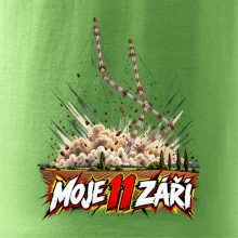 Liblice B pád vysílačů moje 11 září komiksový motiv