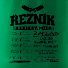 Hodinová mzda řezník