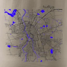 Budějce  - Mapa s vodními toky