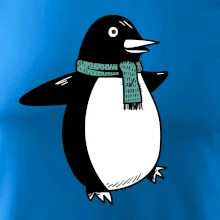 Tučňák se zelenou šálou