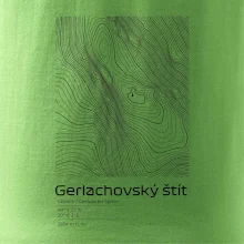 Gerlachovský štít - vrstevnice v obdélníku