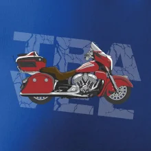 Cestovní motorka Amerika červená