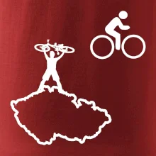 Mapa ČR + kolo na prsu