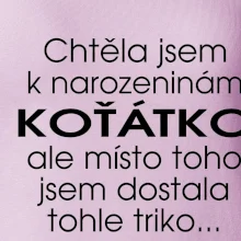 Chtěla jsem dostat k narozeninám koťátko