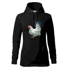 Slepice kreslená bílá