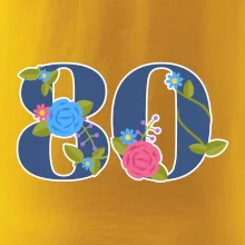 Květinové číslo kreslené - 80