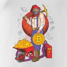 Horník těží bitcoiny