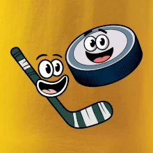 Parové triko - Puk a hokejka