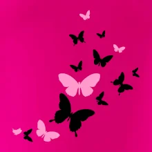 Motýli růžovo černí