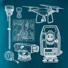 Geodet teodolit dron