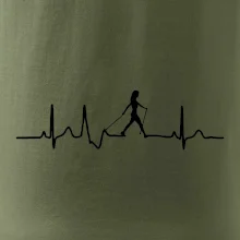EKG nordic walking žena
