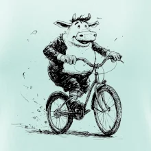 Tlustá kráva na kole