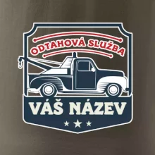 Odtahová služba - erb - červený nápis