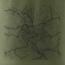 Mapy měst černobílé Jablonec nad Nisou