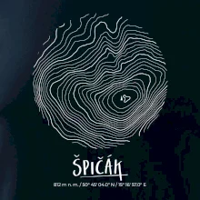 Špičák - vrstevnice v kruhu