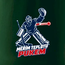 Hokejový teploměr pukem