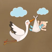 Čáp čekáme miminko - kluk