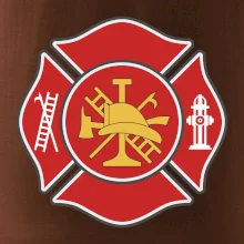 Fire department logo červené